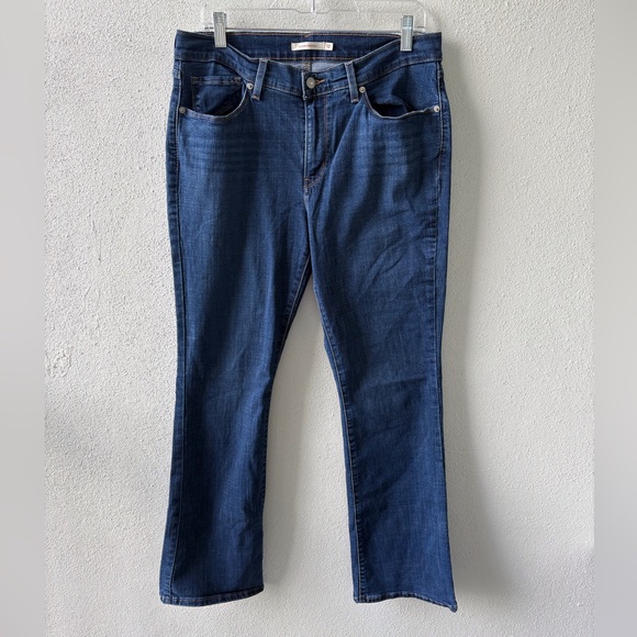 Levi Classic Bootcut Women Size 12 Dark Wash Denim Casual Teacher School - Picture 3 of 12